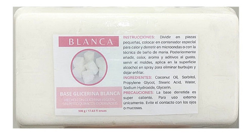 Base  Glicerina Blanca 500g