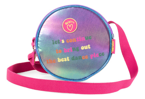 Bolsa Crossbody Cloe Para Niña Diseño Circular Iridiscente Color Violeta