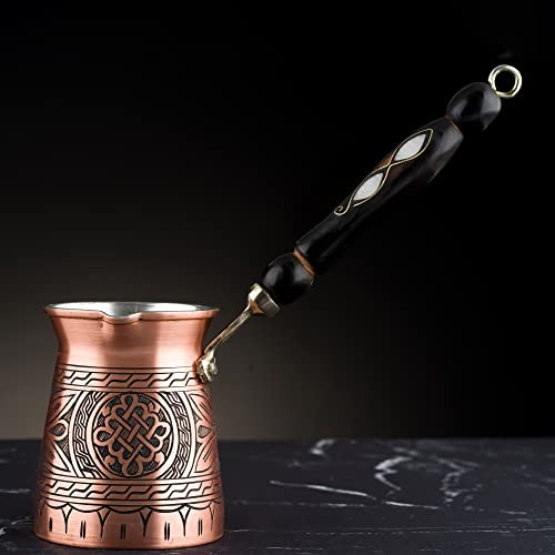 Cafetera Bcs De Cobre, Turca, Greco-árabe, De 12 Onzas, Con