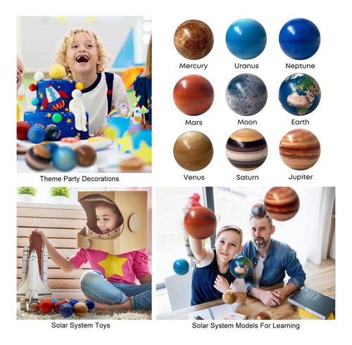 Shaoke Pull Beads 10 Planetas Del Sistema Solar Squeeze