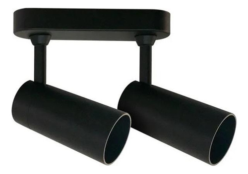 Foco Sobrepuesto Arsis Ii 2 Luces Negro Mate