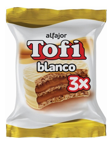 Alfajor Tofi Triple Blanco 73g Caja De 21 Unidades