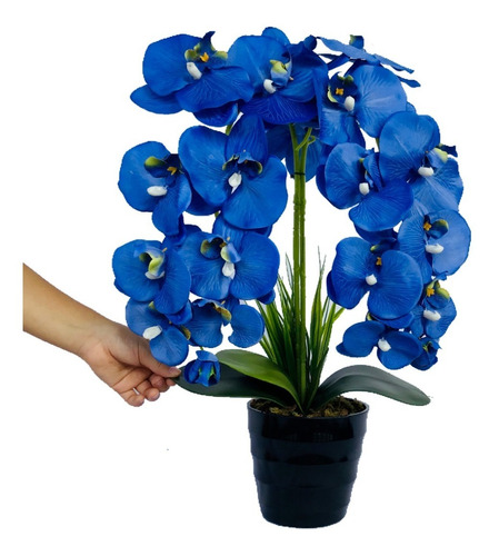 Arranjo De Orquídea Artificial Azul - Vasos De Flores | Parcelamento sem  juros