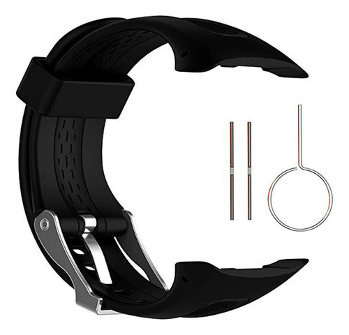  Poolsy Compatível Com Garmin pulseira silicone forerunner 10 15 cor preta grande