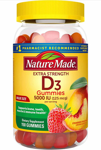 Vitamina D3, 5000 Iu  Gomitas , 150 Gomitas Nature Made