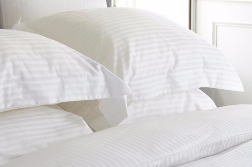Set Duvet Queen Stripe+plumón+fundas+sábana Ajustable 5 Pzas