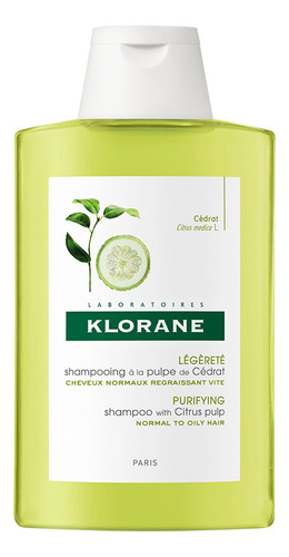 Shampoo Klorane Pulpa de Cedrat en frasco de 200mL por 1 unidad