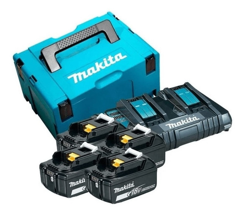 Soprador Makita Dub362 + 4 Baterias 18v 5ah + Carregador