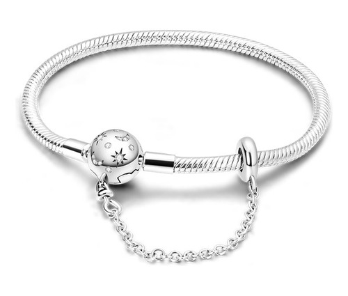 Pulsera Para Charm Con Cadena Boche Sol Celestial En Plata