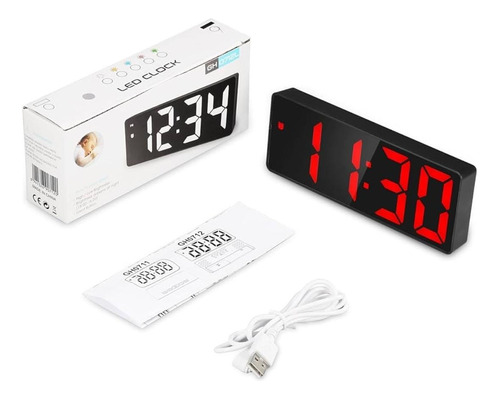 Reloj Digital Despertador Para Dormitorio Con Pantalla Led
