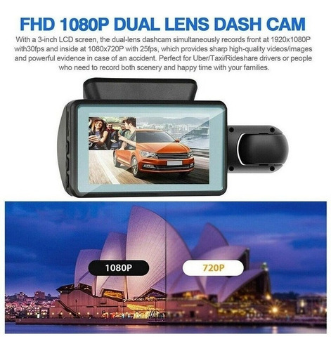 Câmera Dvr Veicular Automotiva Câmera Veicular Dupla