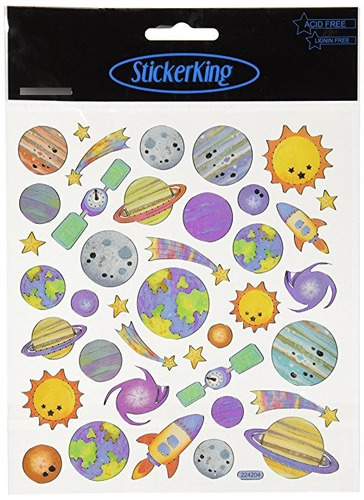 Multi-color Stickers-planetas