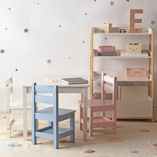 Pack Infantil 1 Mesa 2 Sillas Olivia Blanco/rosado Form
