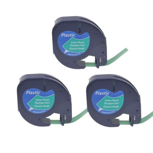 3pack De Plástico Cinta Para Dymo Letra Tag Plus Lt100h Lt 9