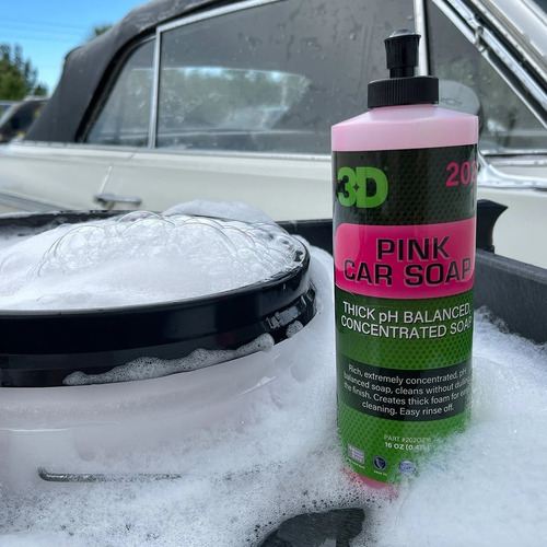 3d Pink Car Soap Shampoo Super Concentrado Alta Espuma 1 Gal