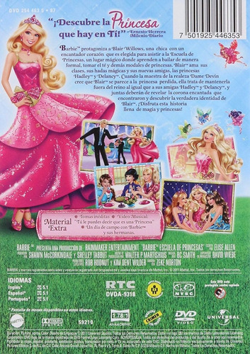 Hong Kong colina Credencial Barbie Escuela De Princesas Pelicula Dvd | Meses sin intereses