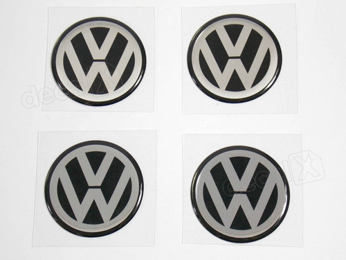 Adesivos Emblema Roda Resinado Volkswagen 68mm Cl18 Fk Cor padrão