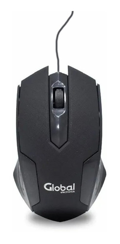 Mouse Óptico Ergonómico Usb Global Con Scroll 