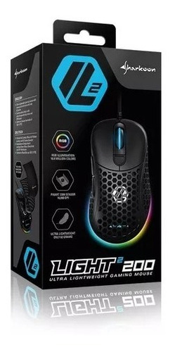 Mouse Gamer Sharkoon Rgb Light 200 16000dpi 6 Botones Delta