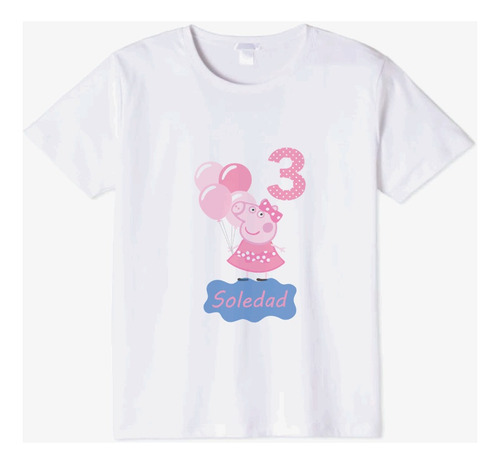 Remera Peppa Pig Cumpleaños Niña Unisex #4