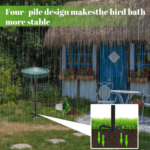 Cuenco Para Baño De Pájaros 35.5 Pulgadas Marca Sin Especifi Color