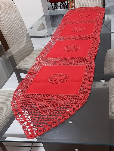 Kit C5 Caminhos Mesa Crochê 6 Cadeiras Sortidos Revenda
