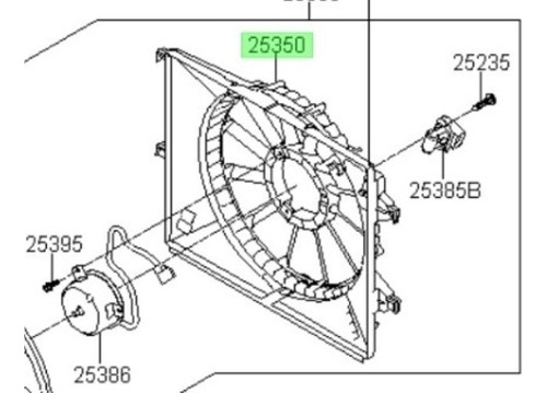 Embudo Electro Ventilador Hyundai Original Grand I10 2014