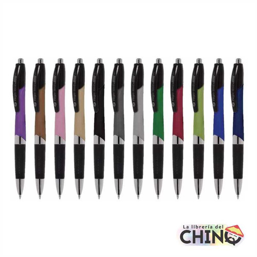 Boligrafo Filgo Ginza Retractil Trazo 1mm Pack X10 Color De La Tinta Azul