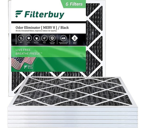 Filterbuy Filtro De Aire Merv 8  20 X 20 X 1   Plisado Hvac 