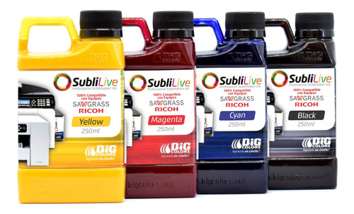 Tintas Big Colors Sublilive Compatible Con Sawgrass  250mlx4