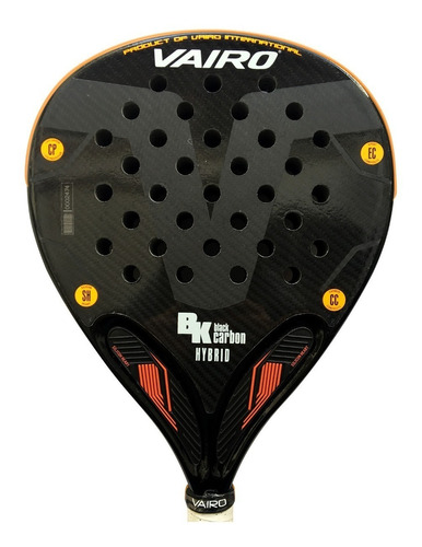 Paleta Padel Vairo Black Carbon Confort Paddle - Olivos