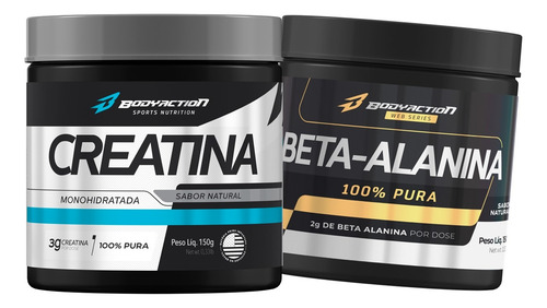 Creatina Monohidratada 100% Pura 150g + Betalamina Pura 150g