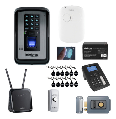 Interfone Sem Fio Coletivo Chip Xpe 1013 Bio Mip Intelbras