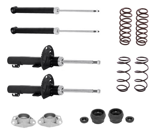 Kit Amortiguador Base Resorte Ag P/ Polo Fox Ibiza Lupo03-07