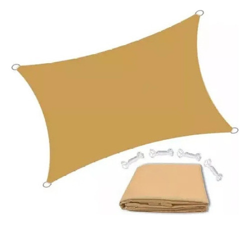 Toldo Impermeable Para Cubierta Exterior - Color Beige 3x5 M