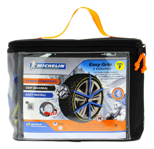 Cadena Para Nieve Tela Red Easy Grip Evo 10 Michelin Evo10