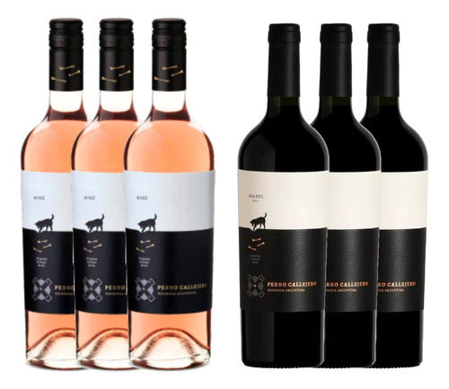 Combo Vino Perro Callejero Rose Malbec Blend X6 - Gobar®