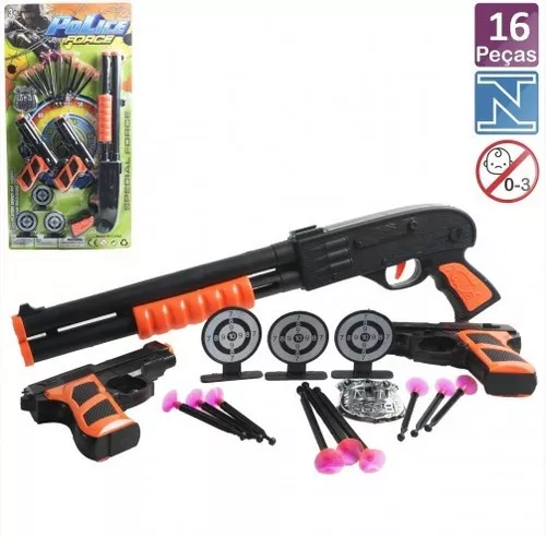 Kit Coldre + 2 Pistola Lançador De Dardos Arminha Brinquedo