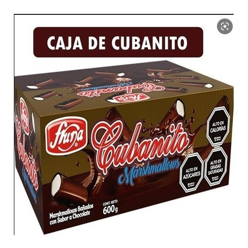 4x Caja De Cubanito Marshmallows Bañados Chocolate 600g C/u