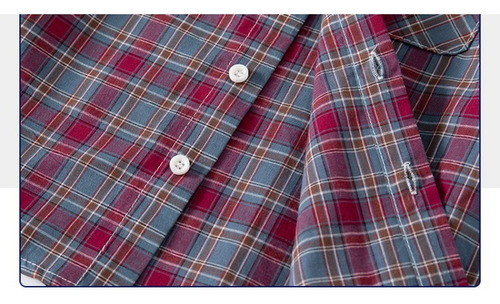 Camisa De Verano Con Solapa De Manga Corta A Cuadros Para Ni