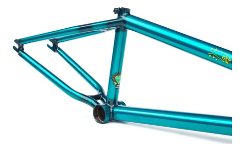 Imagen 5 de 9 de Cuadro Krow Bmx Kreaciom ¡full Cromo Street Pro! Turquesa