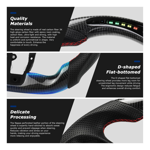 Voonke Real Carbon Fiber Wheel Para Infiniti Qled Shift De D