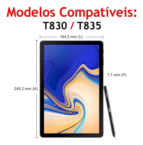Imagem 6 de 6 de Capa Case Tablet Galaxy Tab S4 10.5 S-pen 2018 T830 T835