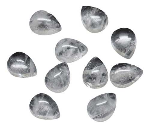 Cabujones Curazo Cristal Cuarzo Blanco Natural Pm1034