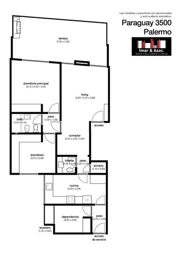 Disponible Venta Departamento Luminoso Palermo 3 Amb + Dependencia + Balcón Terraza Paraguay