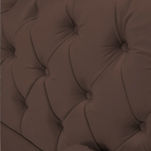 Divã Recamier Mônaco 165 Cm Suede Pés Chanfrado D'rossi Cor Marrom