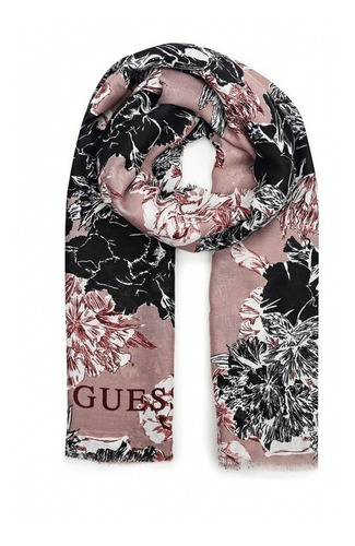 Pañuelo Guess Bellisimoooo! Color Palo Rosa Y Flores