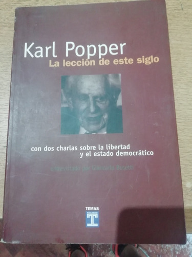 Karl Popper La Lección De Ésta Siglo Editorial Temas
