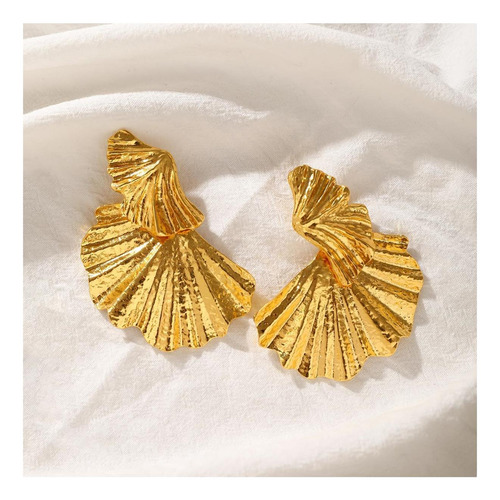 Aretes Rectangulares De Oro Grueso Para Mujer, Aretes De Y