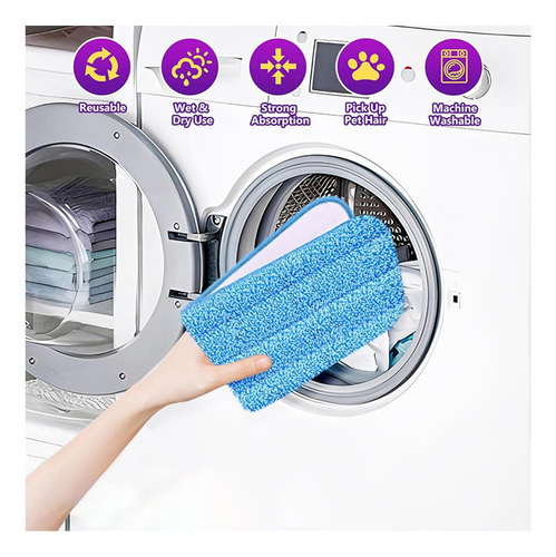 Pads Trapeador De Pulverización Reutilizable De 10 Piezas